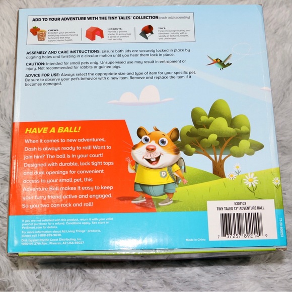 All Living Things Tiny Tales 13" Small Pet Exercise BALL - Picture 9 of 9